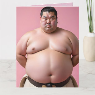 TARJETA SUMO WRESTLER FUNNY BIRTHDAY GRANDES GRANDES TARJE
