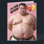 TARJETA SUMO WRESTLER FUNNY BIRTHDAY GRANDES GRANDES TARJE<br><div class="desc">SMO WRESTLER BIG BIRTHDAY WISHES</div>