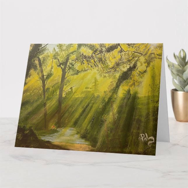 Tarjeta Sun in the Woods, por Gary Poling (Planta pequeña)