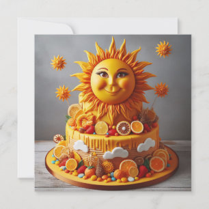 TARJETA SUN LUMINOSO Y SOLÁRIUM DECORADO CON TEMÁTICA CUMP