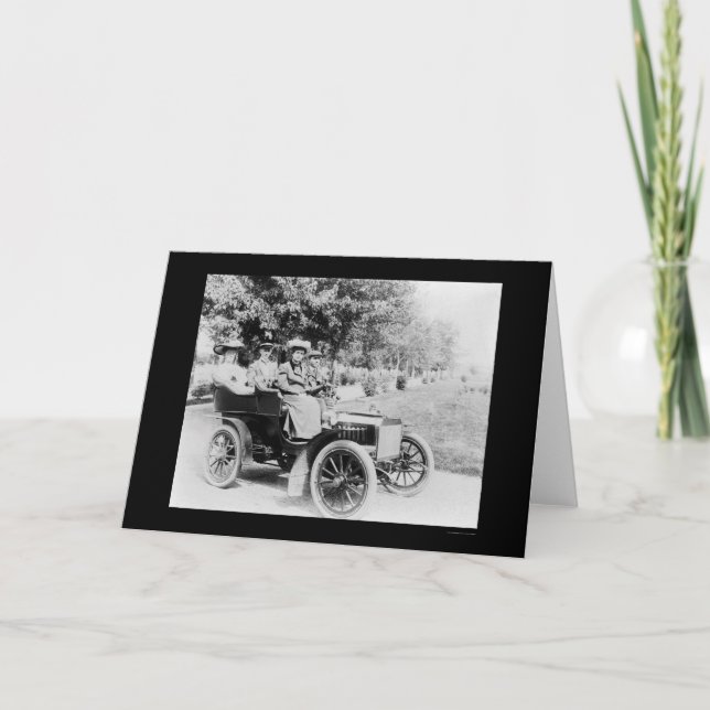 Tarjeta Sunday Automobile Drive 1907 (Anverso)