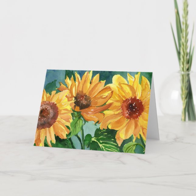 Tarjeta Sunflower (Anverso)