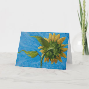 Tarjeta Sunflower Blank Greeting y Notecard