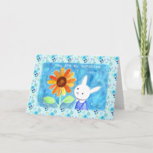 Tarjeta Sunflower conejo conejo conejo tú eres mi amor sun