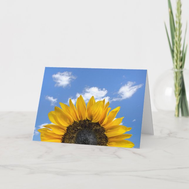 Tarjeta Sunflower de medio cumpleaños (Anverso)