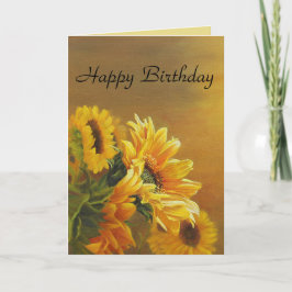 Tarjeta Sunflower dorado