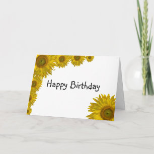 Tarjeta Sunflower Edge Feliz cumpleaños