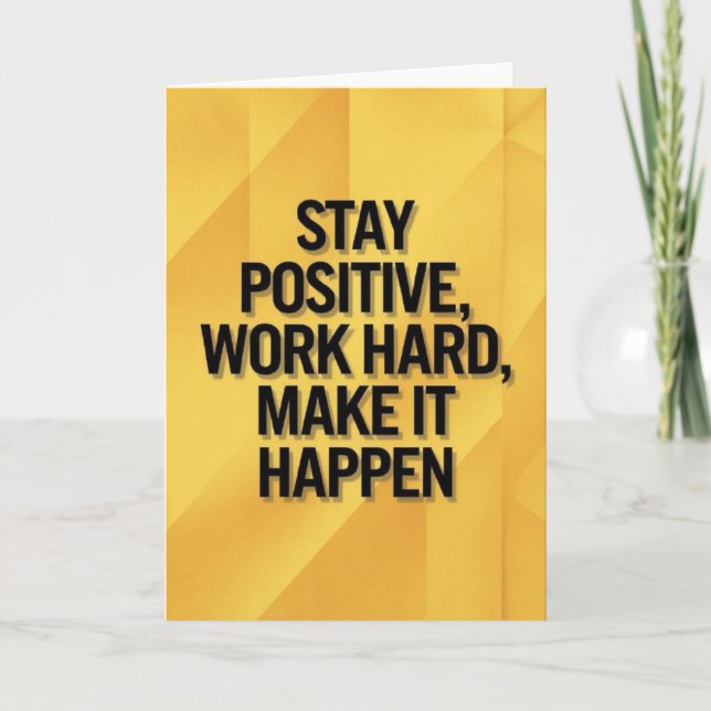 Tarjeta Sunflower Field "BELIEVE" Inspirational Hope Card (Anverso)