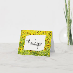 Tarjeta Sunflower Field Gracias