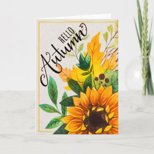 Tarjeta Sunflower Hello Otumn