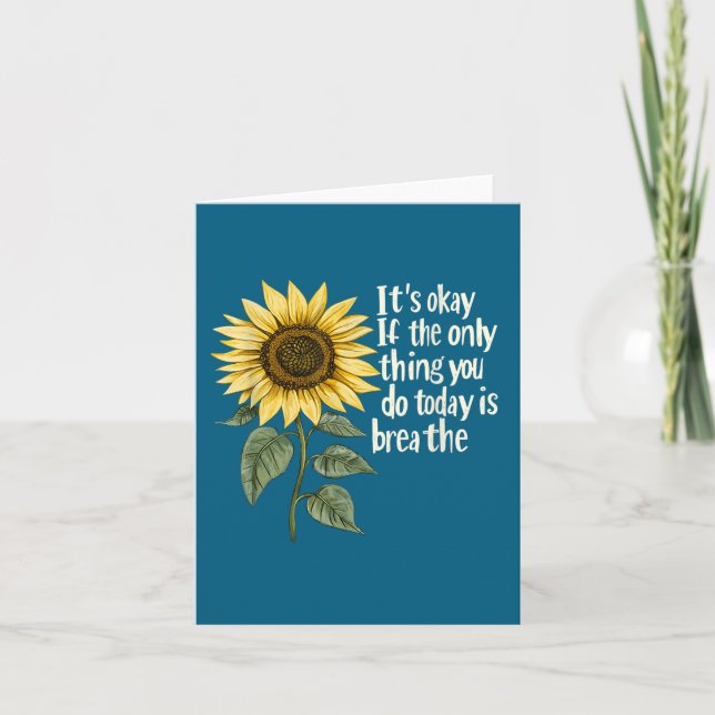 Tarjeta Sunflower Suicide Awareness  (Anverso)