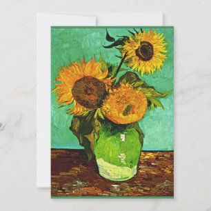 Tarjeta Sunflowers, 3, by Vincent van Gogh