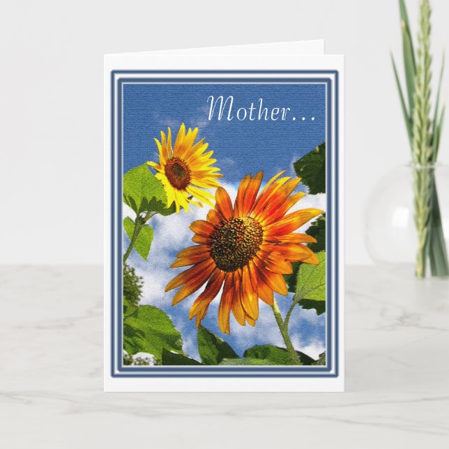 Tarjeta Sunflowers for Mother (Anverso)