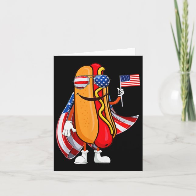 Tarjeta Sungles Bandera Estadounidense Usa Gracioso 4 De J (Anverso)