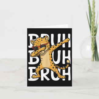 Tarjeta Sungles Cheetah Lover Dabbing Cheetah Bruh Wild An
