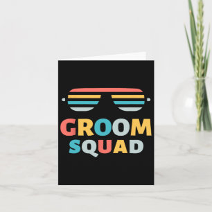 Tarjeta Sungles Groom Squad Equipo de Chiste Getaway Boda
