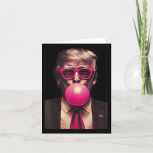 Tarjeta Sungles rosas Trump Bubble Gum Shirt 2024 Voto por