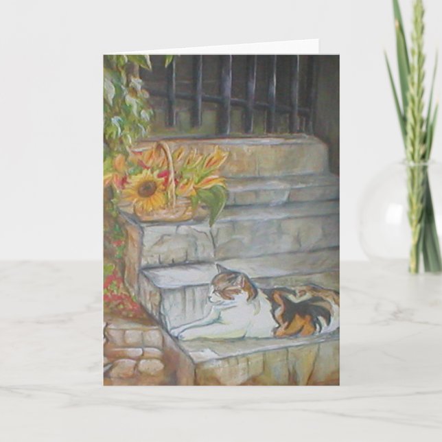 Tarjeta Sunning Tabby (Anverso)