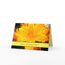 Sunny Cheful Day Lily Flores Personalizado Mensaje