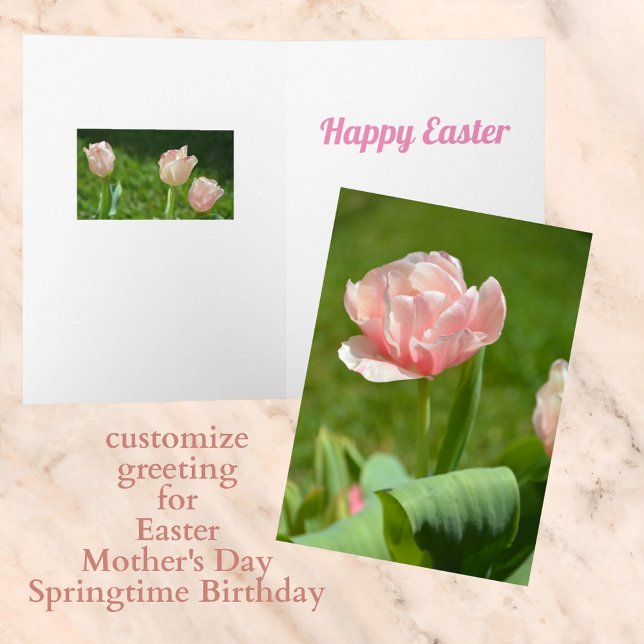 Tarjeta Sunny Fancy Pink Tulips (Subido por el creador)