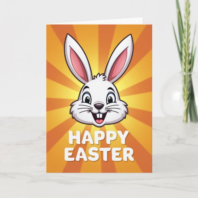 Tarjeta Sunny Rabbit Burst Animated Card (Anverso)