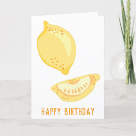 Tarjeta Sunny Yellow Lemons Personalizado Mensaje Cumpleañ
