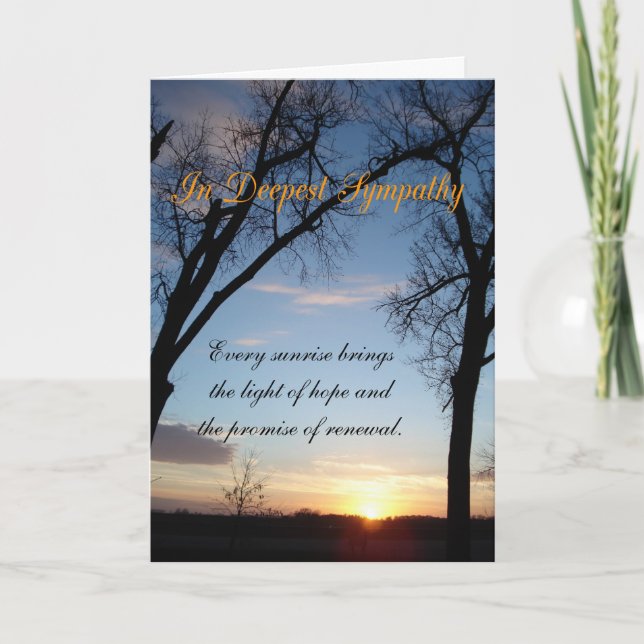 Tarjeta Sunrise5Sympathy (Anverso)