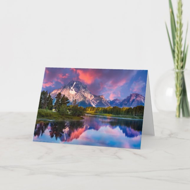 Tarjeta Sunrise at Oxbow Bend (Anverso)