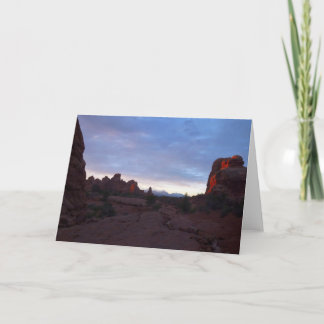 Tarjeta Sunrise at the Windows Trail in Arches