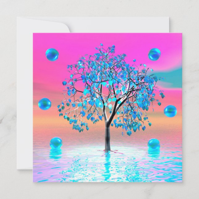 Tarjeta Sunrise Crystal Tree (Anverso)