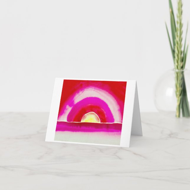 Tarjeta Sunrise, Georgia O'Keeffe, Bella Artes (Anverso)