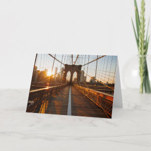 Tarjeta Sunrise New York City Brooklyn Bridge Sunrise