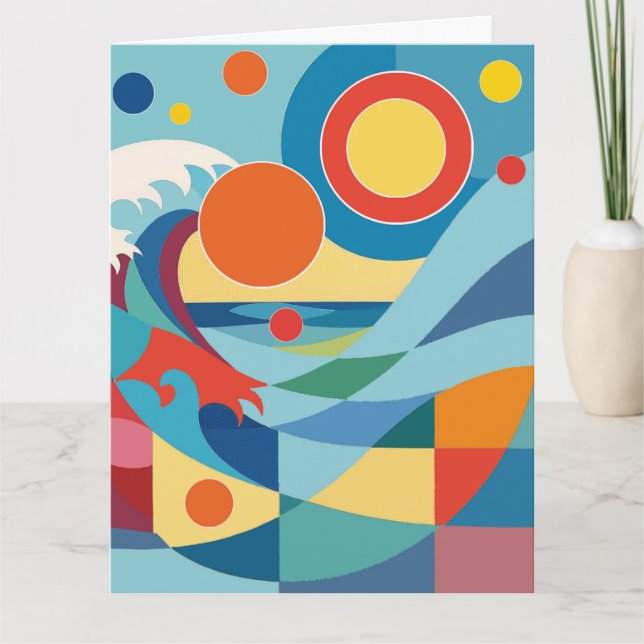 Tarjeta Sunrise Ocean Wave Birthday Card (Anverso)