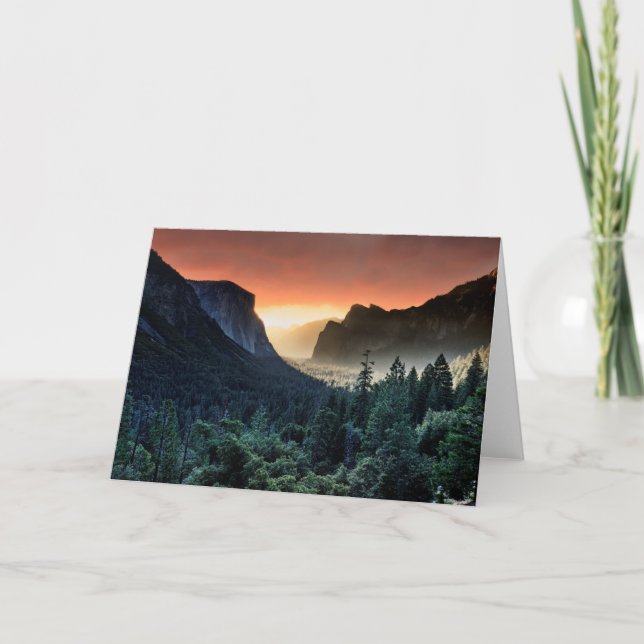 Tarjeta Sunrise | Parque nacional Yosemite (Anverso)