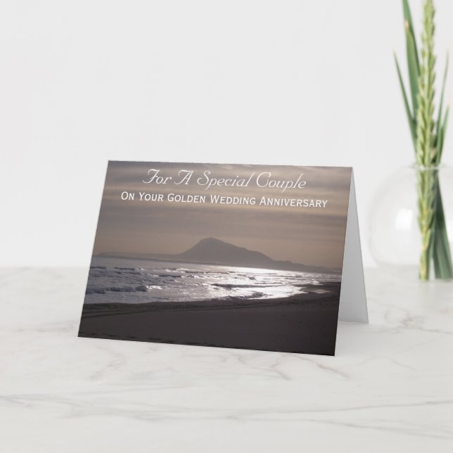Tarjeta Sunrise Personaliza 50° Aniversario Boda (Anverso)