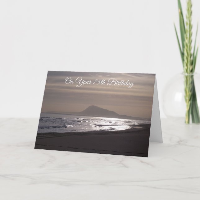Tarjeta Sunrise Personalizada 75th Birthday (Anverso)