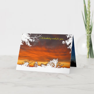 Tarjeta Sunrise/Sunset - Un deseo de cumpleaños para ti...