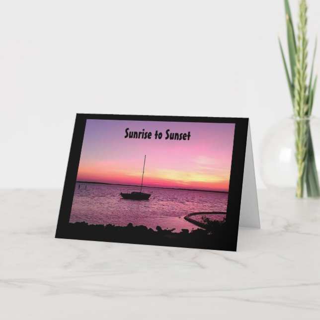 TARJETA SUNRISE TO SUNSET TWIN - FELIZ CUMPLEAÑOS (Anverso)