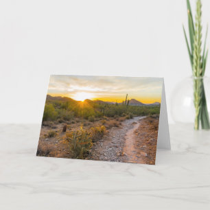 Tarjeta Sunrize sobre el sendero de Arizona