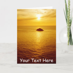 Tarjeta Sunset de Cornwall personalizable