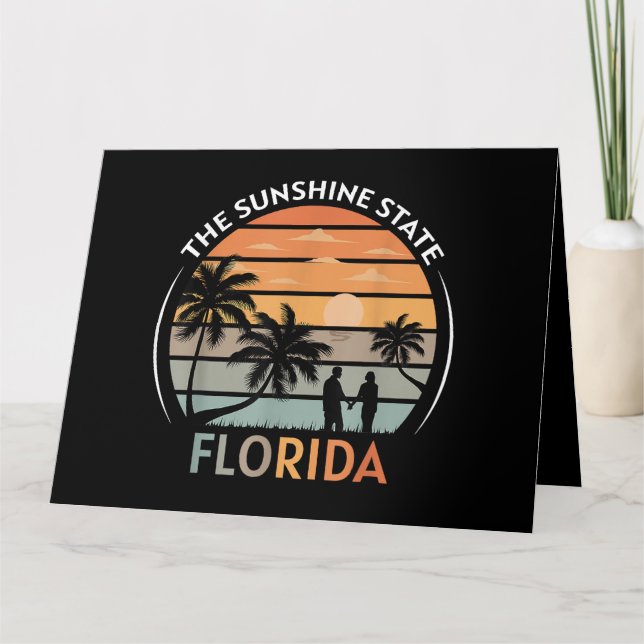 Tarjeta Sunset de la playa de Verano de Florida (Anverso)