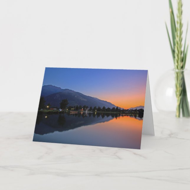 Tarjeta Sunset En Salzburgo Uttendorf (Anverso)
