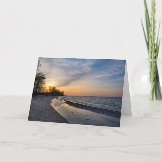 Tarjeta Sunset, Lago Erie, Ohio (Anverso)