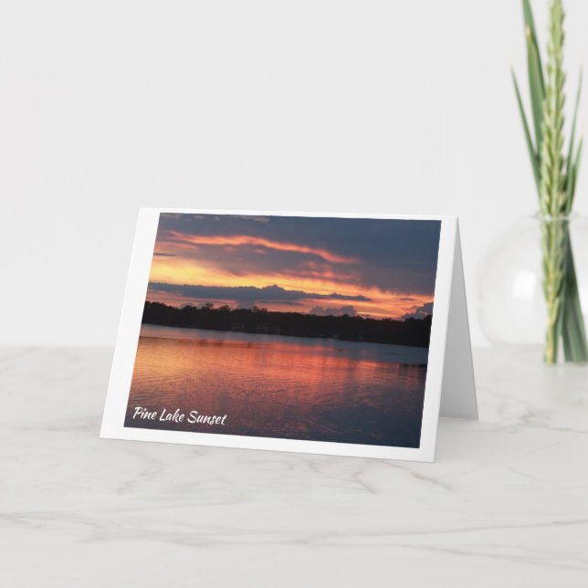 Tarjeta Sunset - Lago Pine #3 (Anverso)
