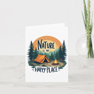 Tarjeta Sunset Nature Es Mi Feliz Viaje Camping Outdo