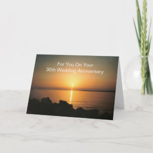 Tarjeta Sunset Personalizado 30° Aniversario Boda
