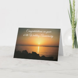 Tarjeta Sunset Personalizado 65º Aniversario Boda