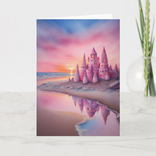 Tarjeta Sunset Sandcastle Dreams