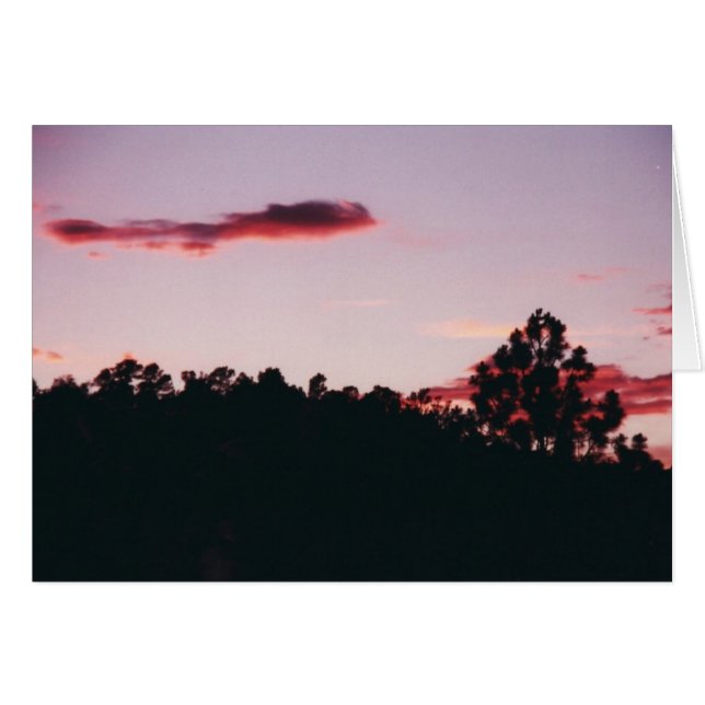 Tarjeta Sunset Silhouette (Anverso (Horizontal))