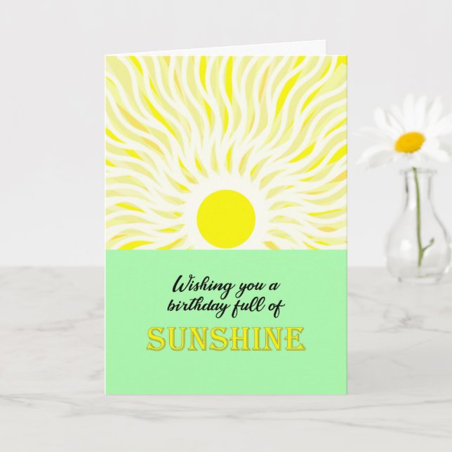 Tarjeta Sunshine Bright Birday (Planta pequeña)